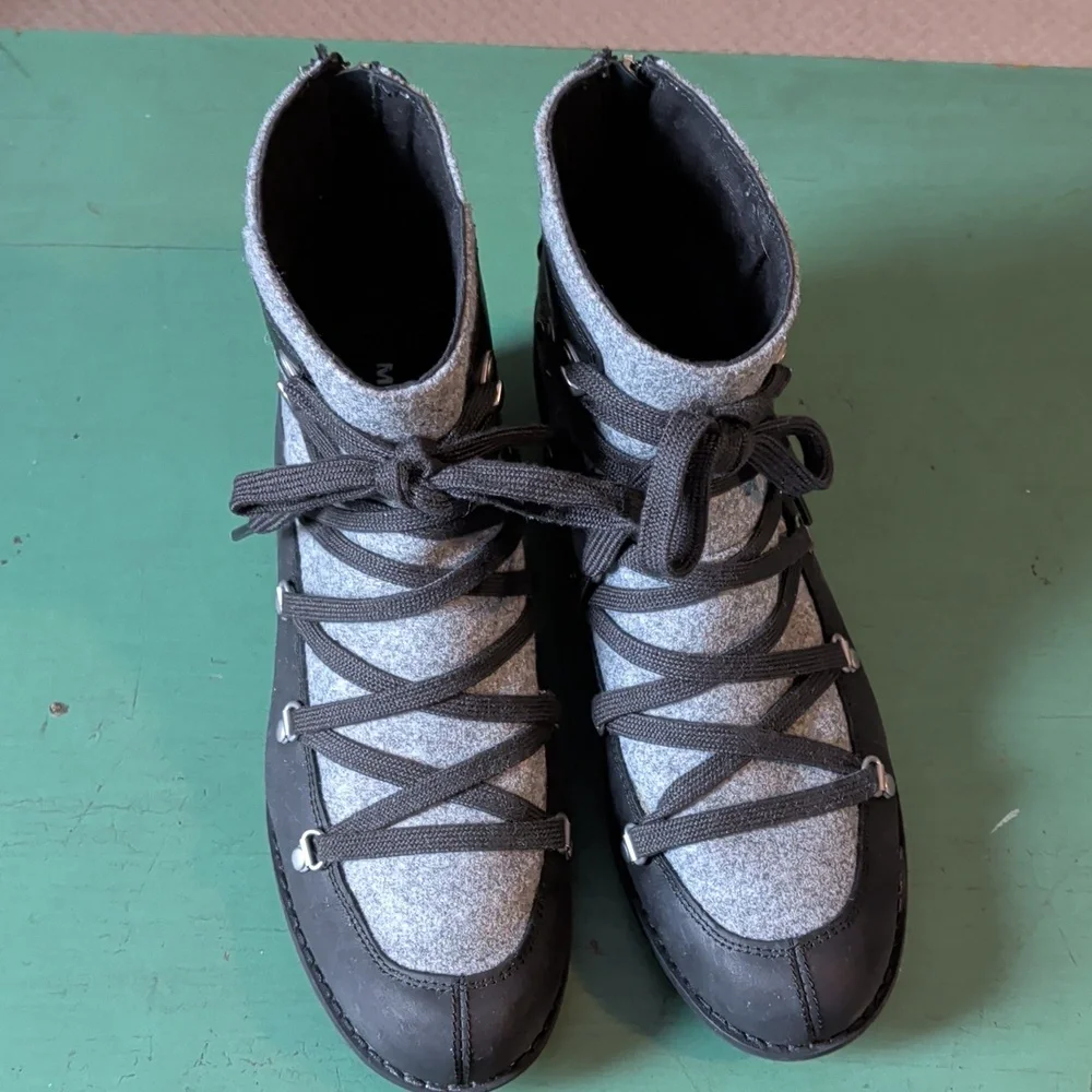 Merrill SHILOH II Warm Boot Winter Fashion Grey Black Leather